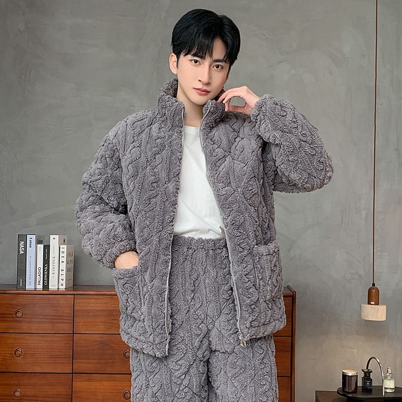 light gray jacquard three-layer cotton