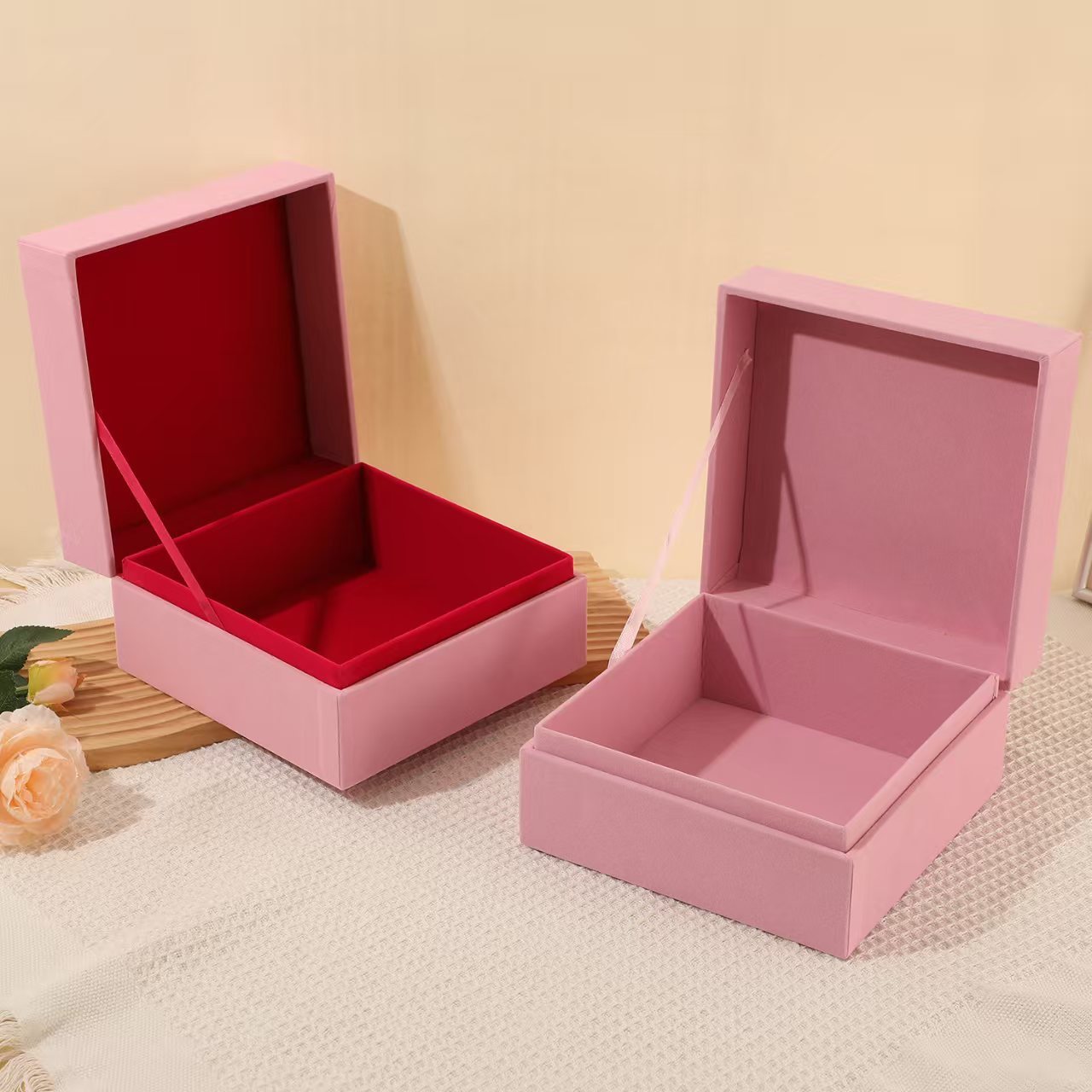 7 Rose avec du rouge