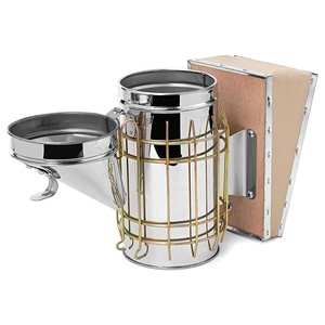 2025 Bee Hive Công Cụ Kit, 1Pcs Bee Hút Thuốc + 1 Cặp Da Cừu Net Găng Tay Loại Thoáng Khí, 2 Mật Ong Scraper + Khung Grip - Product Image 2