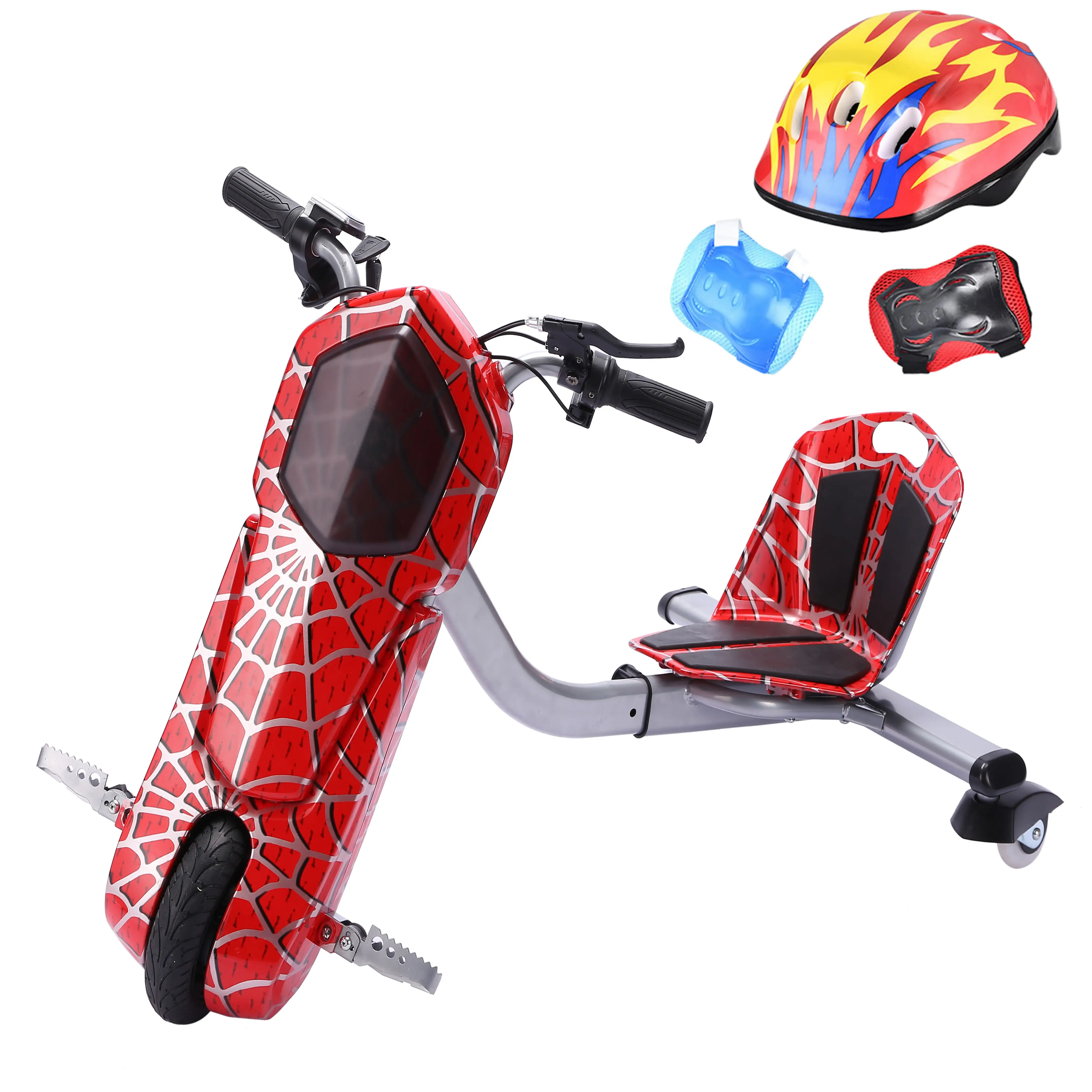 Kids electric scooter 360 rotating crazy cart good price 3 wheels electric drifting trike for kids