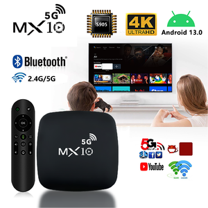 Android 13 1GB Quad Core ARM Dual Band Wifi6 BT4.1 4K Smart Android Tv Box Chip Set Top Box M10 5G