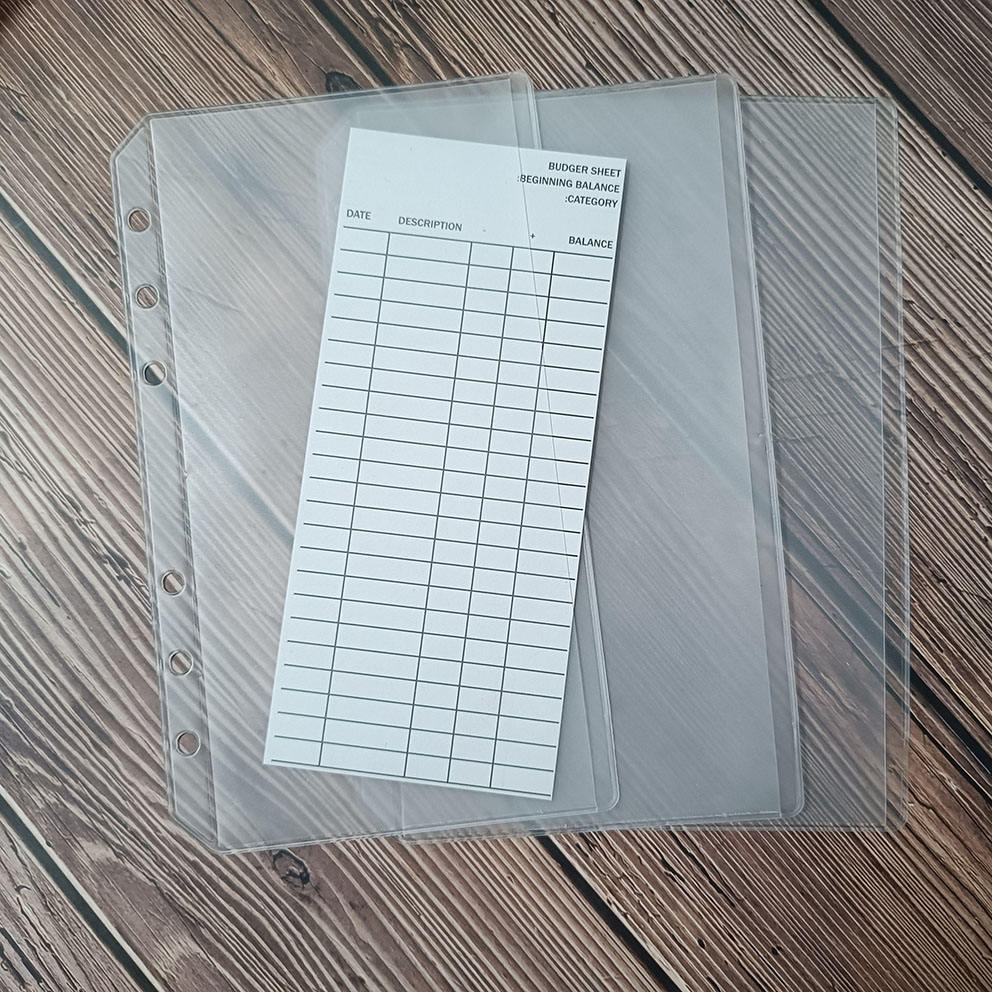 Enveloppe à chargement par le haut transparent givré