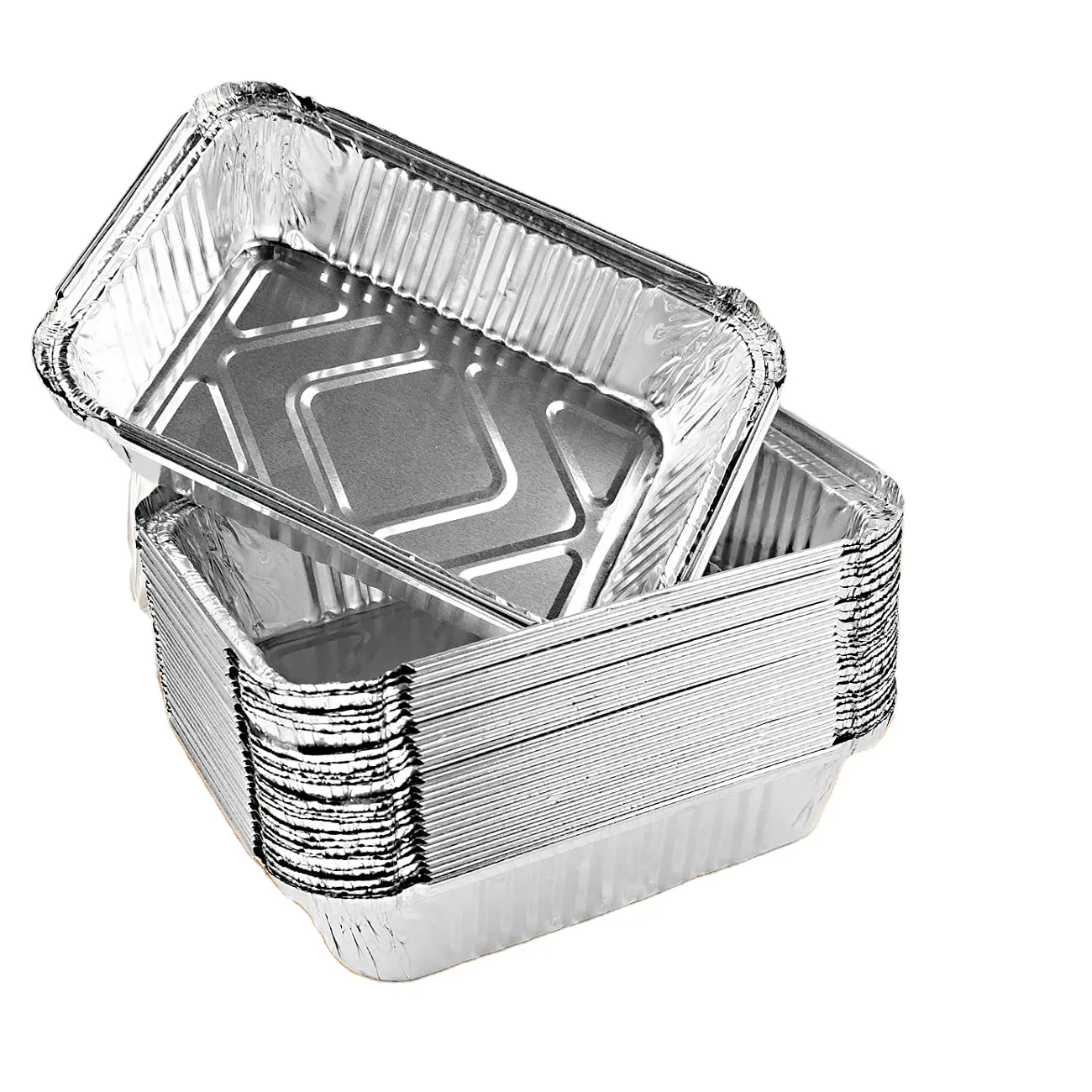 1100ml 2,25 lb Einweg folien behälter mit Deckel Aluminium folien pfannen Nehmen Sie die Lebensmittel-Brotdose heraus Aluminium geschirr mit Deckel zum Kochen