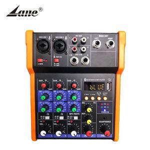 Karaoke mikser amplifikatör ses ses sistemi 4 kanal mikser dj karıştırma konsolu profesyonel ses mikseri 4 kanallar - Product Image 1