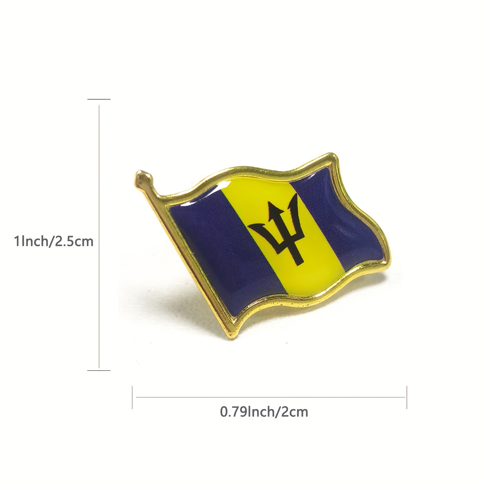 Broche drapeau de la Barbade