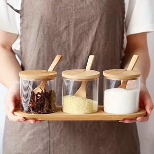 YOLOWE HOEM 1/<strong>2</strong>/3pack-340ml/12ozStorage Container Kitchen Pantry Glass Storage Container Condiment <strong>Jar</strong> <strong>Spice</strong> <strong>Jar</strong> - Product Image 3