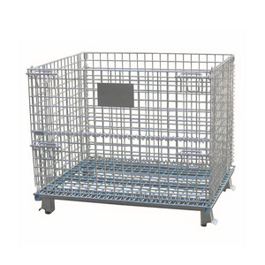 Movable Warehouse Storage Cage Wire Mesh <strong>Container</strong> <strong>Loading</strong> Capacity 500KG Collapse <strong>Container</strong> - Product Image 6