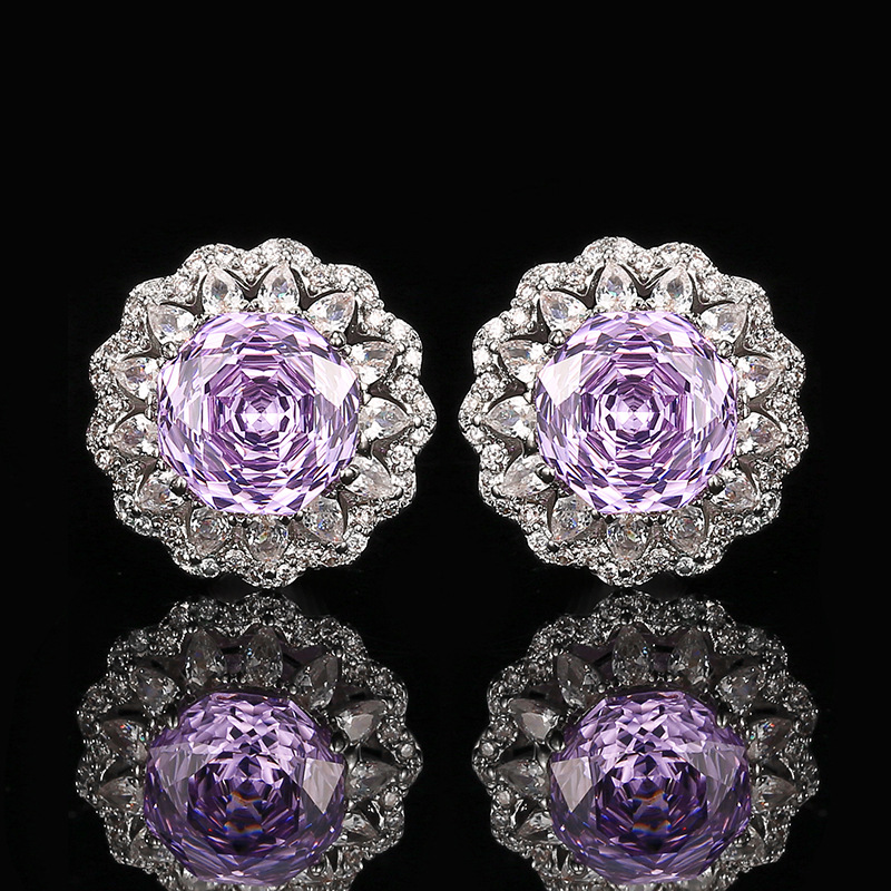 Boucles d'oreilles violettes