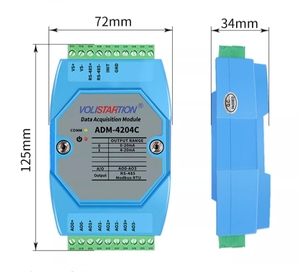 ADM-4204C 4-channel <strong>Analog</strong> <strong>Output</strong> <strong>Module</strong> RS-485 to 0-20mA/4-20mA/0-10V/0-5V Modbus RTU ADM-4204C