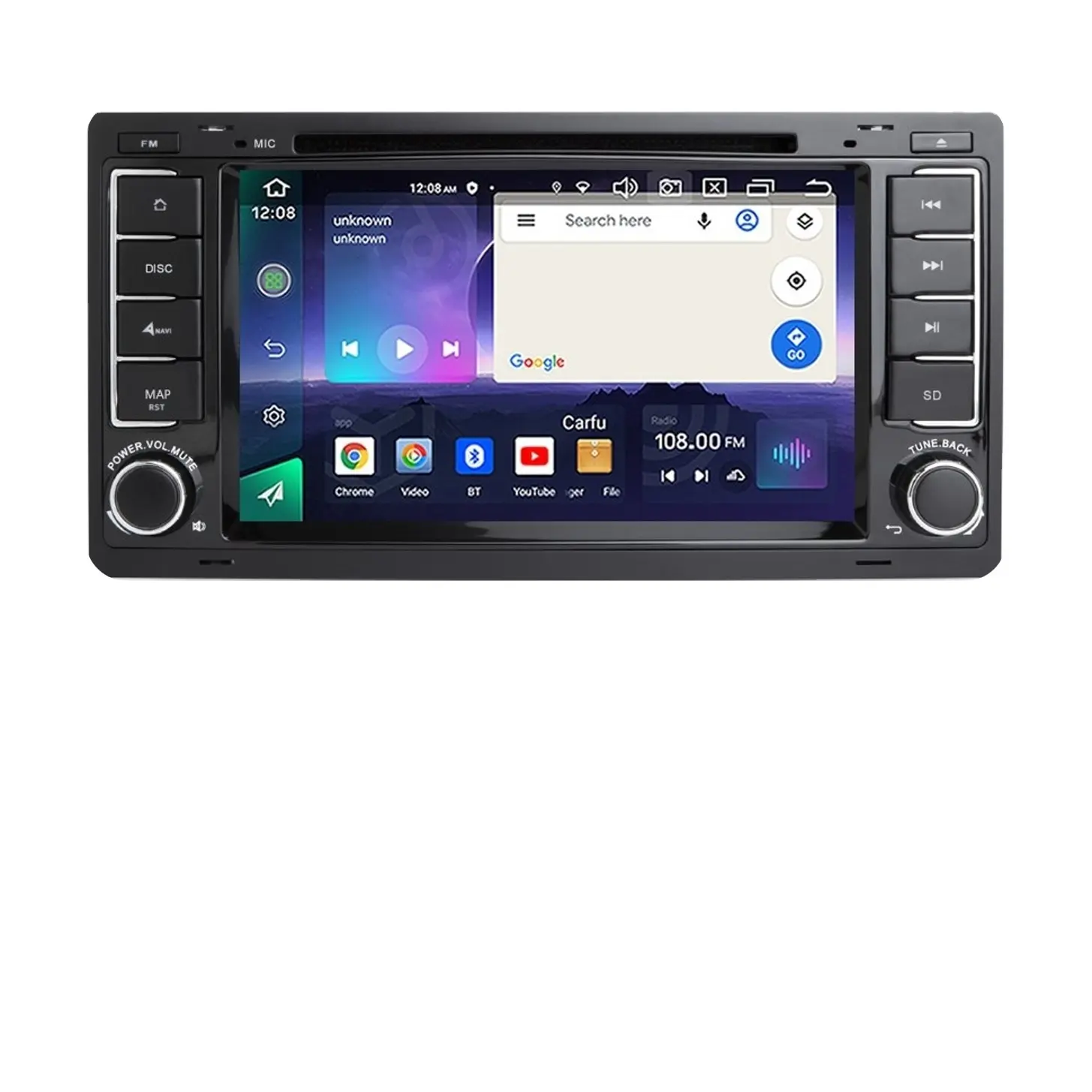 Araç dvd oynatıcı oyuncu navi 7 inç dokunmatik carplay ekran araba multimedya oynatıcı android araba radyo vw touareg android sistemi için 2004-2011