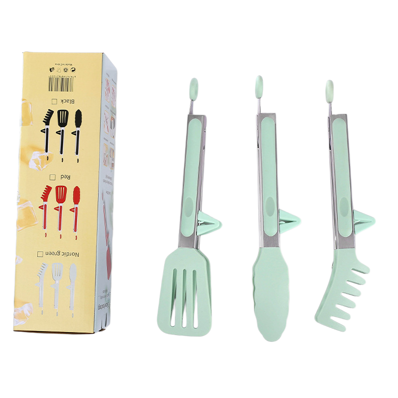 Green Food Tongs 3-piece set(color boxed)