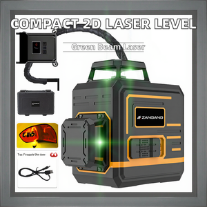 Nivel láser rotativo autonivelante automático 2D de 360 grados de alta calidad, haz verde, 8 líneas para bricolaje y uso industrial - Product Image 2