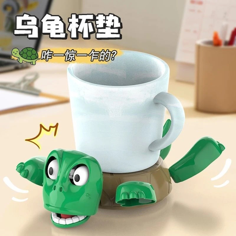 Posavasos tortuga Press me-verde oscuro