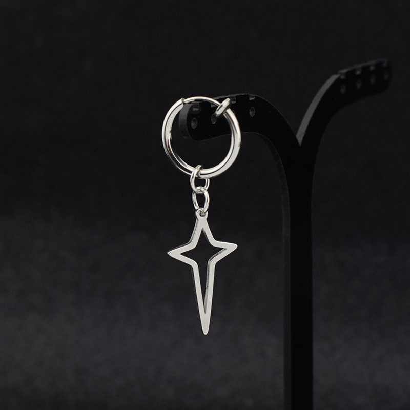 E064-Silver4 Spring Clip-on Earring(For Non-Pierced Ears1 Piece)