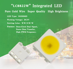 โรงงานมืออาชีพ LED ชิปดิจิตอล SMD RGB LED แอดเดรส APA102 5050สีขาว SMD LED ชิป - Product Image 3