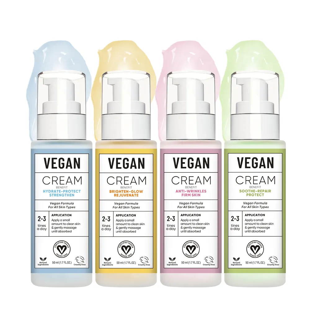 Nueva crema facial vegana, productos para el cuidado de la piel, tratamiento antienvejecimiento para el acné, blanqueamiento, crema hidratante Facial, loción, Etiqueta Privada