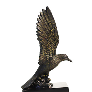 2026 Custom Resin Crafts Bird Statue Gold Key Chains Home Decoration Sculpture <strong>Figurine</strong> Portrait Music Love Gift Home Decor - Product Image 2