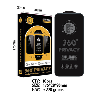 360 Độ Riêng Tư Chống Gián Điệp Bảo Vệ Phim Chống-Nhìn Trộm Tempered Glass Đối Với iPhone 17 16 15 14 13 12 11 Pro Max Điện Thoại Bảo Vệ - Product Image 2