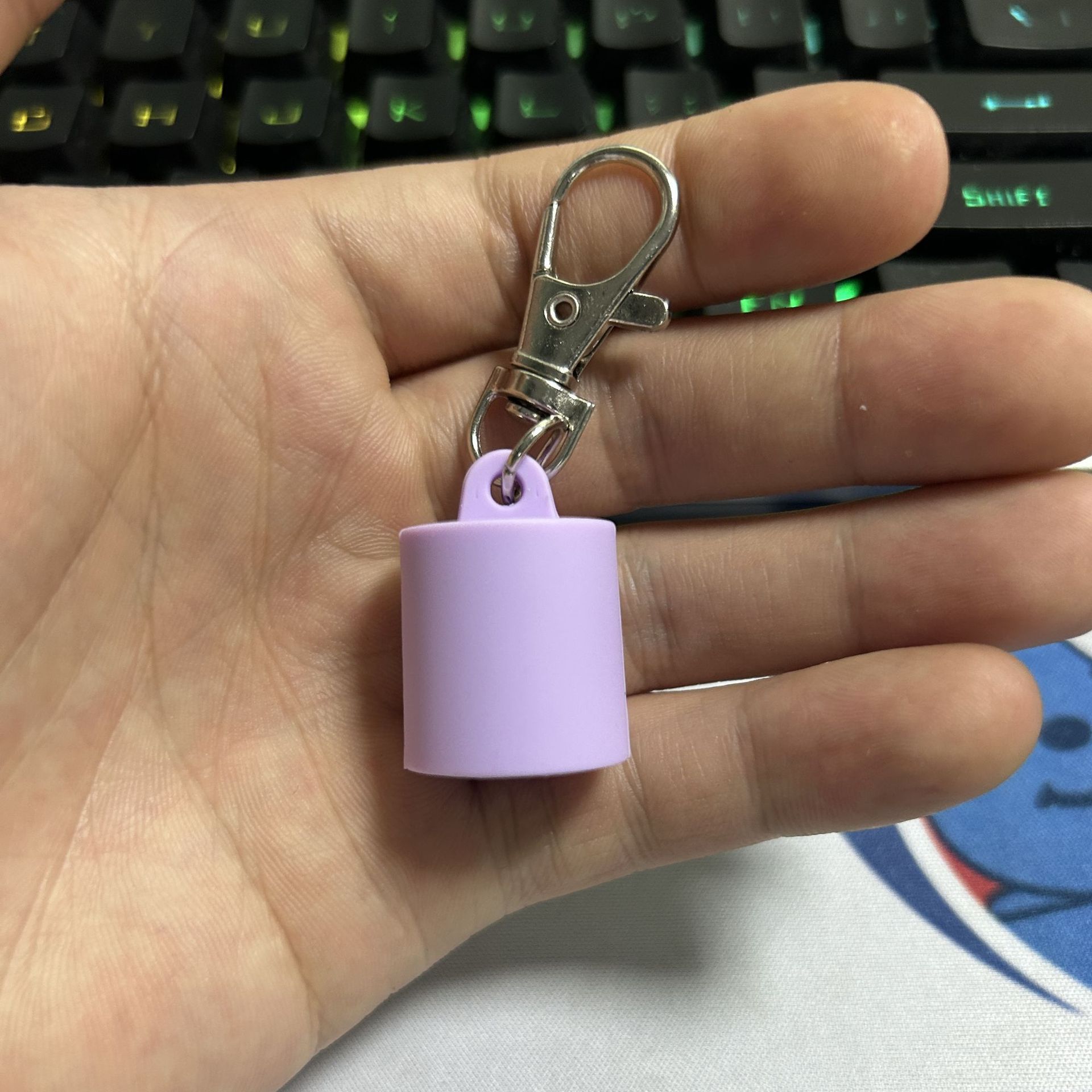 Gloss lip gloss keychain-purple