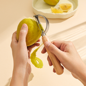 Patates elma için plastik saplı paslanmaz çelik sebze meyve soyucu dayanıklı dayanıklı mutfak soyma bıçağı - Product Image 5