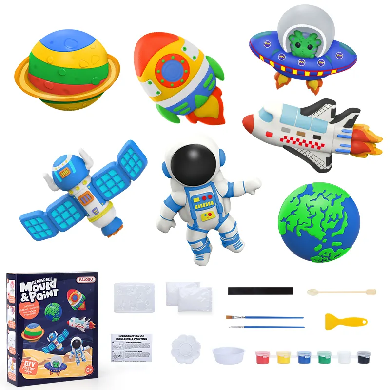 Kit de pintura artesanal, kit de atividades criativas, diy, brinquedos, dinossauro, espaço, cerâmica, gesso, jogos de pintura, presente, brinquedos para crianças