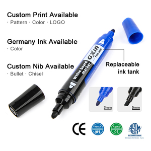 Gxin-Marcador de pizarra blanca de fácil operación de doble cabeza intercambiable con puntas de cincel de bala para escribir suavemente - Product Image 6