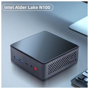 新しいインテルN100ミニPCクアッドコア2.5GbE Lan RJ45 HD DP Type-C USB3.0イヤホンWiFi6ホームコンピュータ
