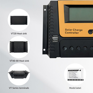 Intelligent 12v 24v 36v 48v auto off grid 80a pwm controller per caricabatterie solare - Product Image 5