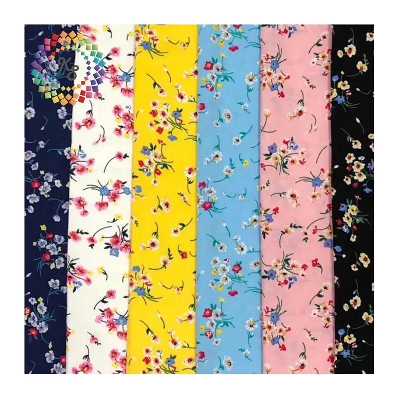 Ricco di Fiori di Colore Rayon Della Stampa del Tessuto Per La Camicia Casual