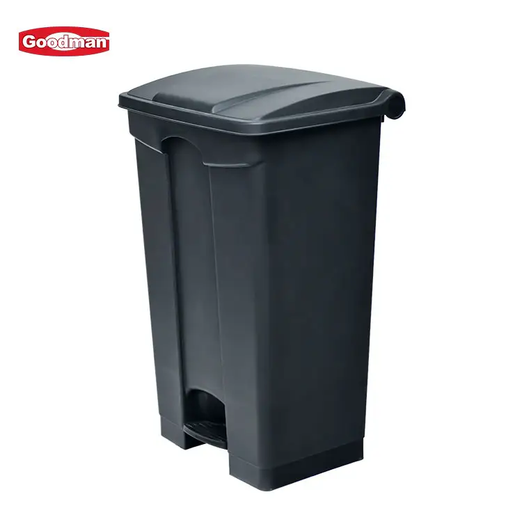 Recyclable step-on garbage bucket kitchen waste container plastic foot pedal dustbin trash cans pedal bin