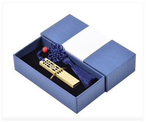 ギフトセットゴールドUsb 2.0 Usb 3.0銅カラークラシックスリムメタルUSBフラッシュドライブギフト銅パターンペンドライブブラウンギフトボックス付き - Product Image 2