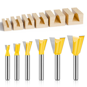 Küçük kırlangıç kesici 6mm ve 1/4 "yuvarlak Shank kırlangıç freze uçları ile planya kesici zıvana kesici - Product Image 2