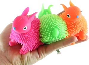TPR parlak LED yanıp sönen Squishy kirpi topları kirpi tavşanı tavşan oyuncak - Product Image 2