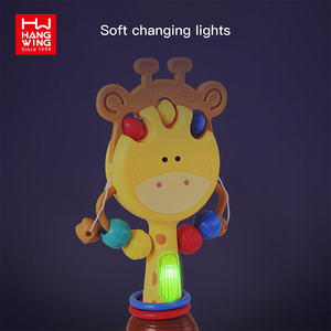 HW bebek erken eğitim bulmaca sevimli arama yemeği masa enayi çıngırak-davul ses ve işık ile yumuşak silikon çıngırak bebek oyuncak - Product Image 3