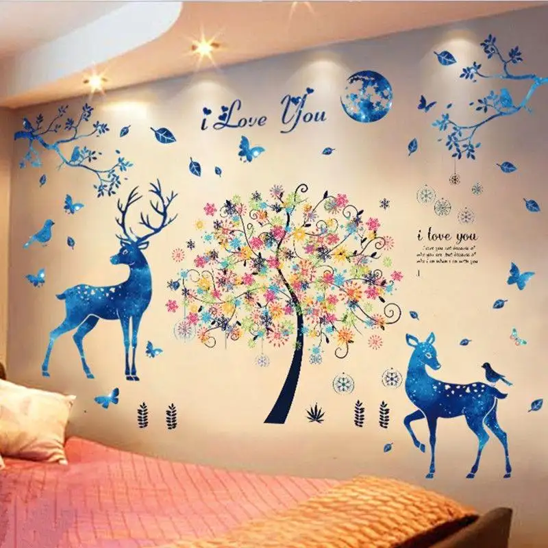 Decoração de quarto infantil adesivos de parede deco para quarto de meninas