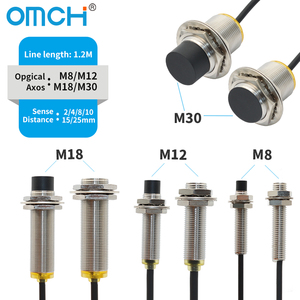 OMCH LLJ Series Metal Capacitive Inductive <strong>Proximity</strong> <strong>Sensors</strong> M8 M12 M18 M30 Double Detection Distance <strong>Switch</strong> 4-25mm - Product Image 1