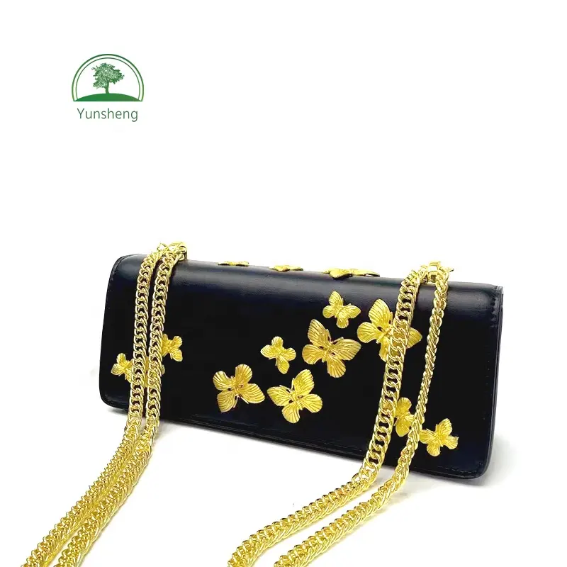 Yunsheng Factory Luxury Clutch Bag Ladies Elegant Chains Butterfly Crossbody Bag Women Vintage Handbag Evening Bags