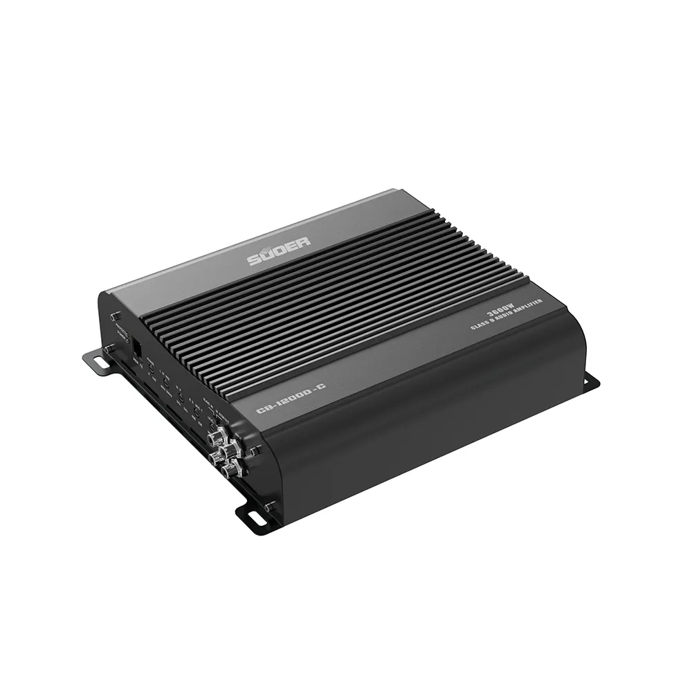 Amplificateur de voiture Suoer accepter OEM et ODM 3 couleurs monobloc ou amplificateur de voiture 4 canaux