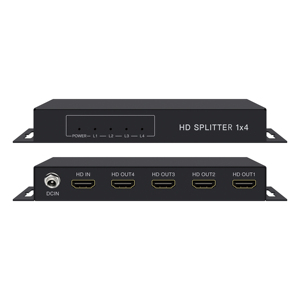 Ultra Wide 1x4 for <strong>HDMI</strong> Video <strong>Splitter</strong> 5-36V Power Supply 4K30Hz Special Car Video Converter with 1 <strong>Input</strong> and 4 <strong>Outputs</strong>
