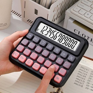 Nueva calculadora clave de PC de escritorio de 12 dígitos, papelería de negocios de pantalla grande para estudiantes, funciona con pilas
