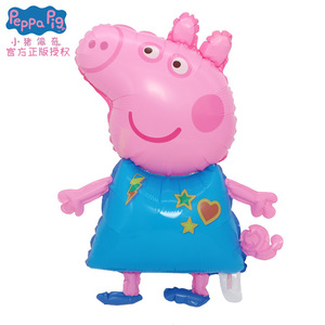 Otantik <span class=keywords><strong>Pepe</strong></span> domuz alüminyum folyo balon karikatür domuz doğum günü balon bebek bir yıl ve yüz gün dekorasyon