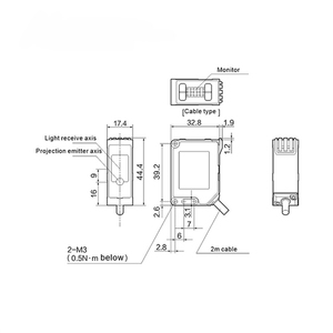 Sense serie MLD sensore di misurazione dello spostamento Laser analogico ad alta precisione con spostamento lineare rilevamento della posizione dell'angolo di altezza - Product Image 4