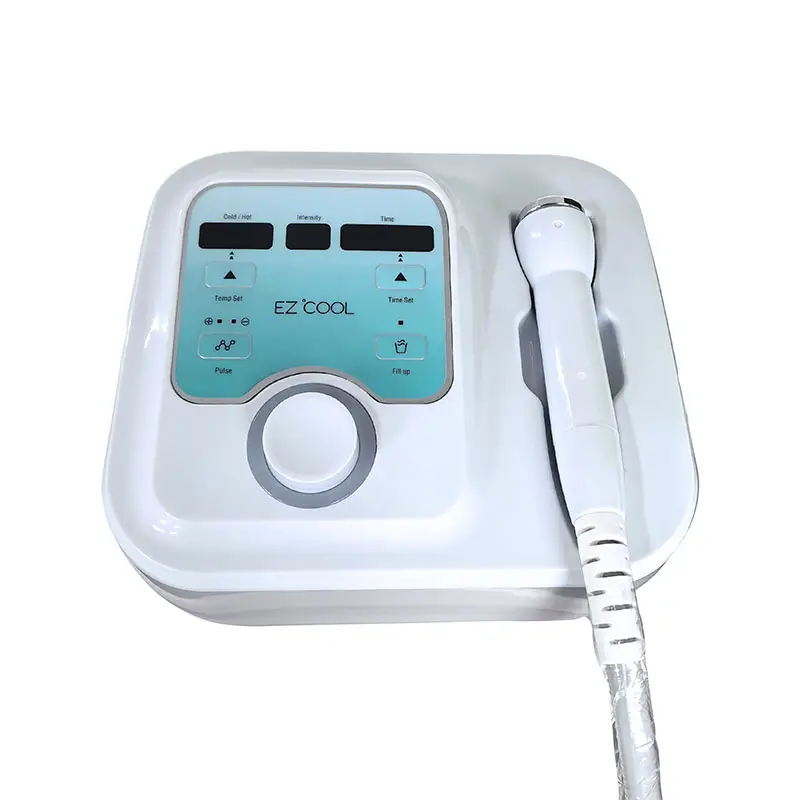 Aparelho facial quente e frio, máquina de beleza com cryo para terapia dcool rf, rejuvenescimento da pele, ems, eletropração