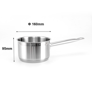 Nhà máy trực tiếp thân thiện với môi thép không gỉ Sauce Pan Bếp gas Tương thích cho nhà hàng nhà bếp sử dụng <span class=keywords><strong>Cookware</strong></span> sets - Product Image 4