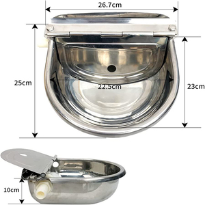 Tự động thép không gỉ nước máng Bát Điều kiện Mới uống cho trang trại hoặc ổn định động vật - Product Image 2