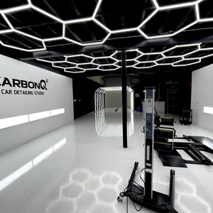 SUEZ Custom ized Car shop Hexagon Detail lierungs licht Showroom Hex Beleuchtung für Auto Care Garage