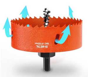 Ahşap delme makineleri için HSS değişken diş aralığı ile bi-metal halka şeklindeki delik testeresi seti hızlı delme güç araçları aksesuarları - Product Image 4