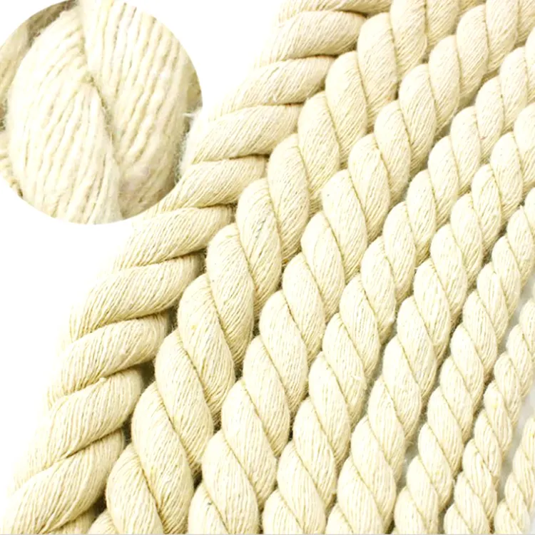 Cordon en coton avec logo personnalisé, cordon torsadé pour macramé, 1mm, 2mm, 3mm, 4mm, 5mm, 6mm, 7mm, 8mm, 9mm, 10mm, 4 brins