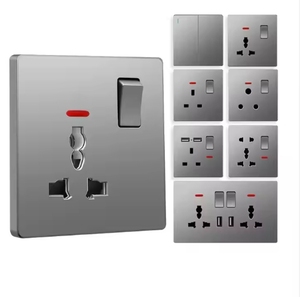 White 86 Type Electrical Power Socket Switch Wall <strong>Mounted</strong> Computer Button for <strong>UK</strong> EU USA Information Technology Standard Socket - Product Image 4