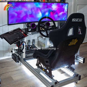 Simucupe Formula Sim Racing Cockpits Soporte de asiento Teclado Freno de mano Conducción Simulador de juegos